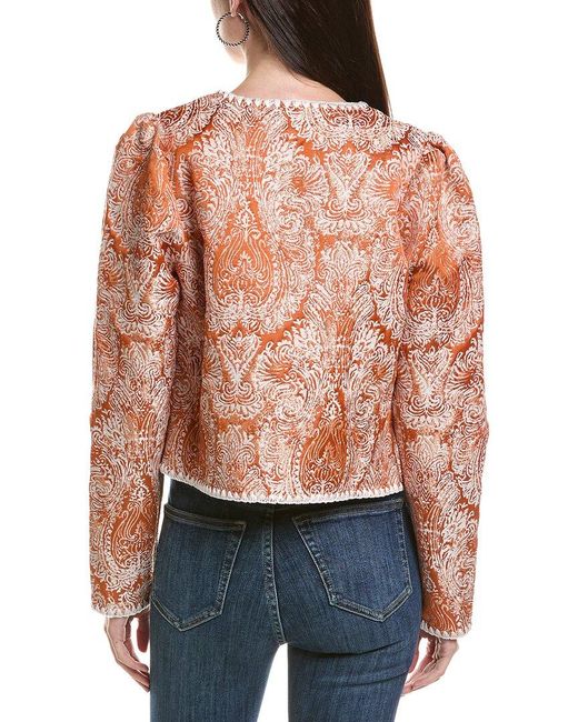 AREA STARS Red Paisley Jacquard Jacket