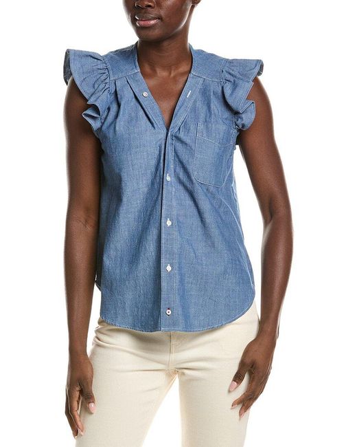J.McLaughlin Blue Olivia Blouse