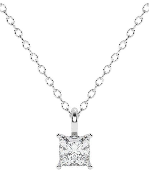 Lab Grown Diamonds Metallic 14K 0.75 Ct. Tw. Lab-Grown Diamond Necklace