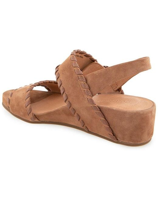 Gentle Souls Brown Gayle Suede Sandal
