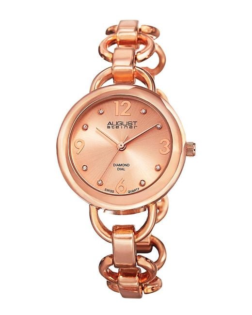 August Steiner White Diamond Watch