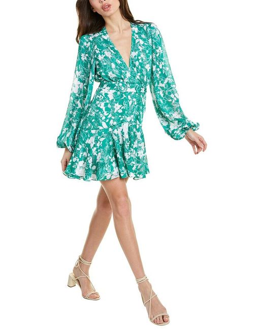 Alexis Neala Mini Dress in Green | Lyst