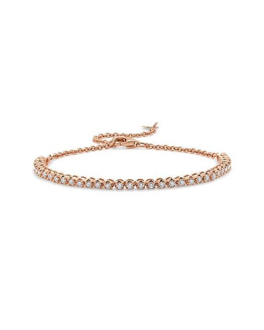 Sabrina Designs White 14k Rose Gold 0.53 Ct. Tw. Diamond Bolo Bracelet