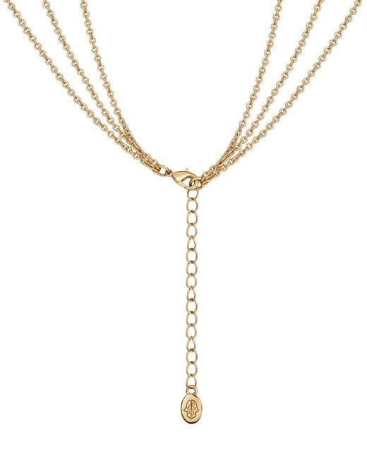 Karma and Luck White Plated Beaded Necklace