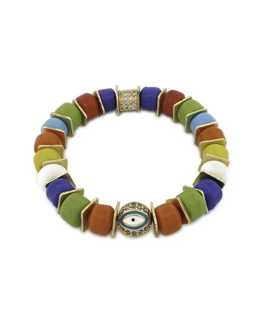 Ebru Jewelry Blue One Of A Kind Beaded Bracelet