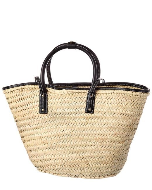 Jacquemus Black The Soli Palm & Leather Tote