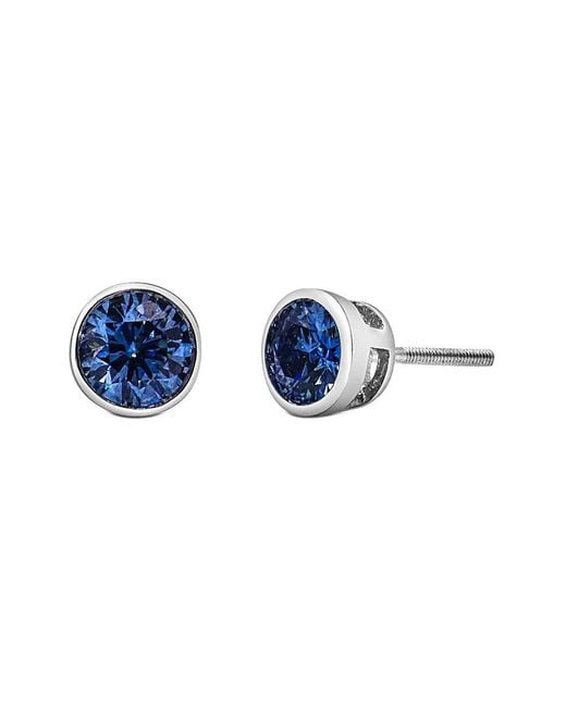 Haus of Brilliance Blue 14K 1.00 Ct. Tw. Lab-Grown Diamond Stud Earrings