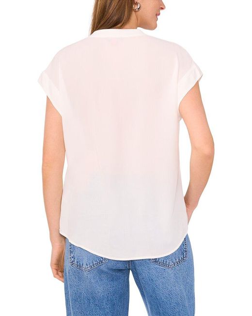 Vince Camuto Blue V-Neck Top
