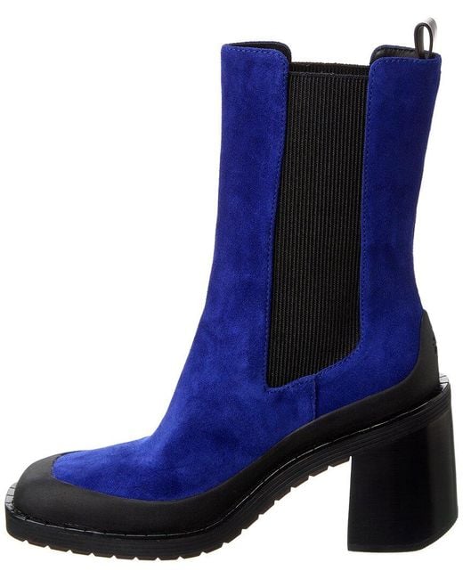 Tory Burch Blue Expedition Suede Chelsea Boot