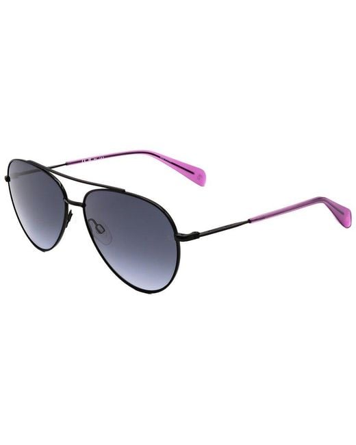 Rag & Bone Blue Rnb1064 58Mm Sunglasses