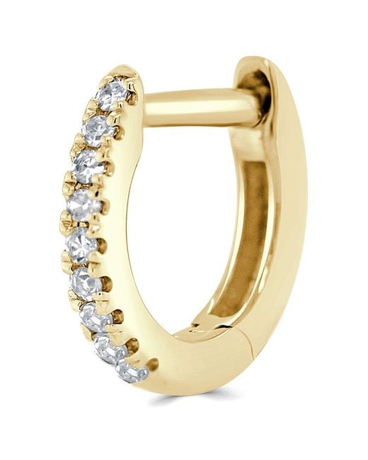 Sabrina Designs Metallic 14K 0.03 Ct. Tw. Diamond Single Huggie Earring