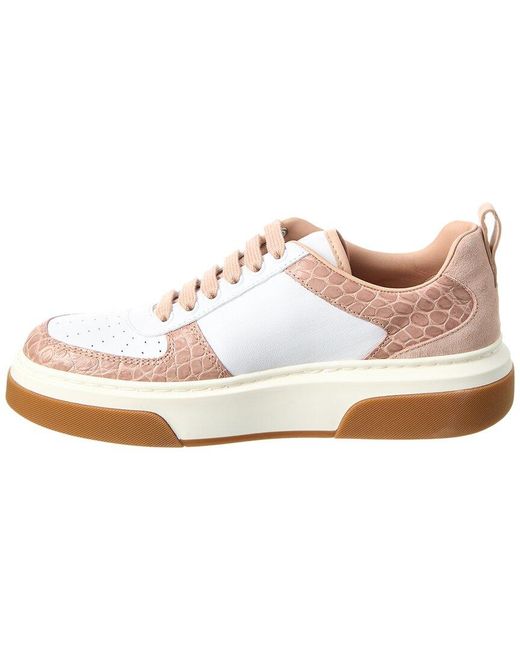 Ferragamo White Cassina Low Leather Sneaker