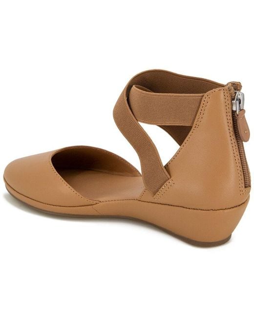 Gentle Souls Brown Noa Leather Wedge