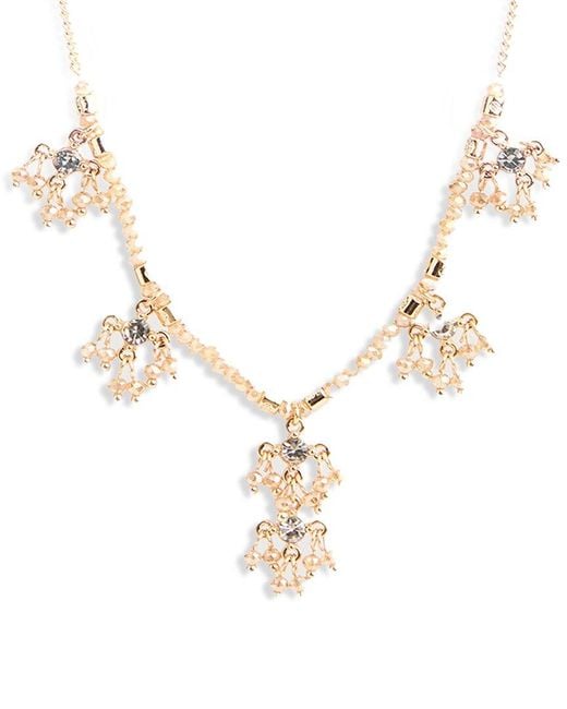 Saachi Natural Cluster Drop Chain Necklace