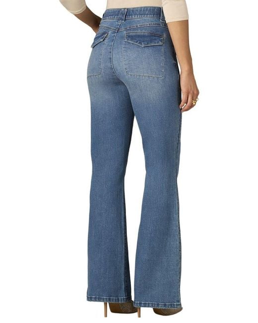 Wit & Wisdom Blue Mid Skyrise Double Side Seam Trouser Detail Boot Jean