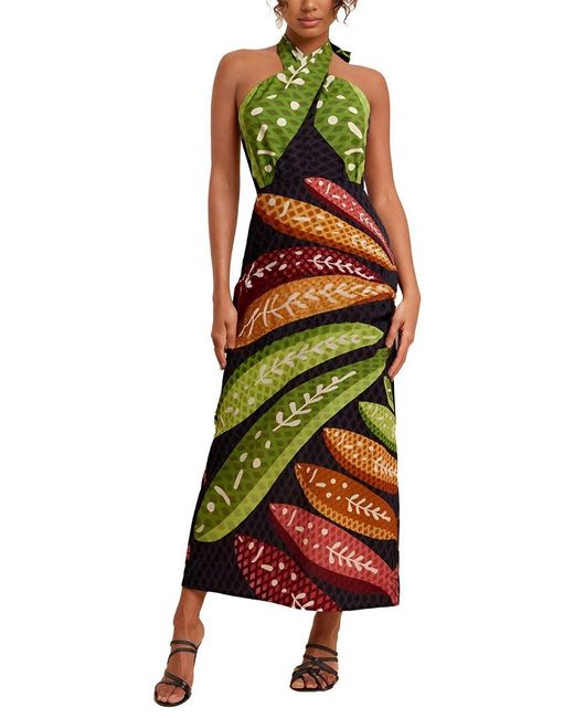 CAMILA BLANCO Green Midi Dress