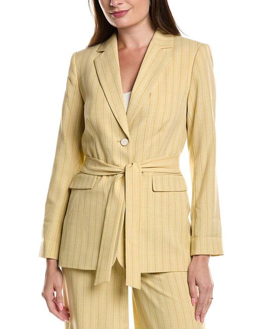 Tahari Natural Woven Stripe Blazer
