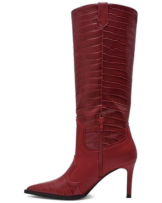 Steve Madden Red Lanza Boot