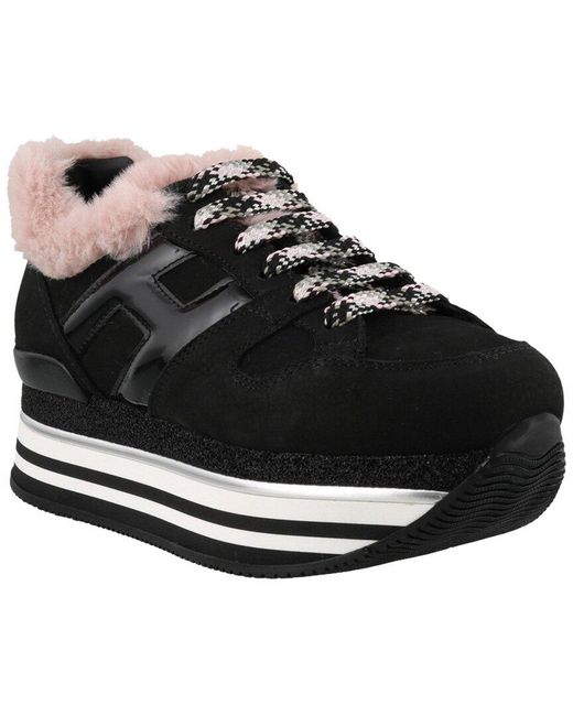 Hogan Black Maxi H222 Platform Sneaker