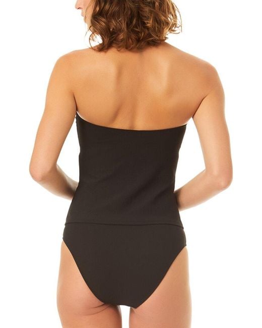 Cece Black Strapless Bow Tankini