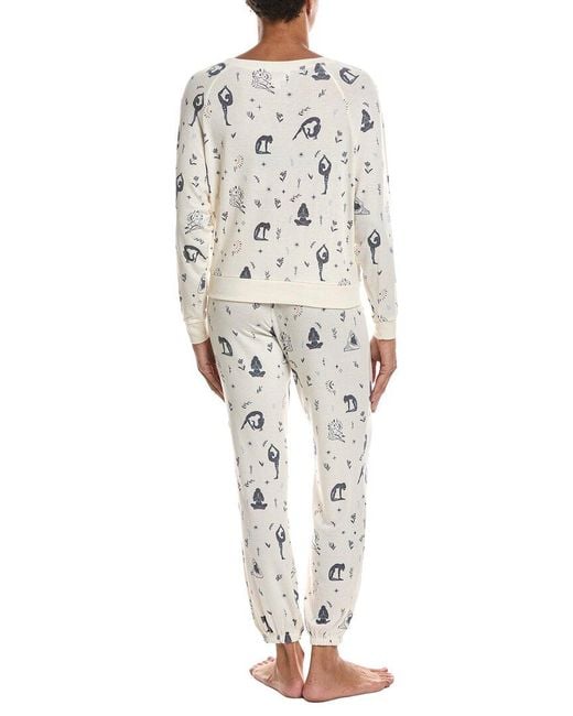 Honeydew Intimates White 2Pc Star Seeker Brushed Jersey Lounge Set