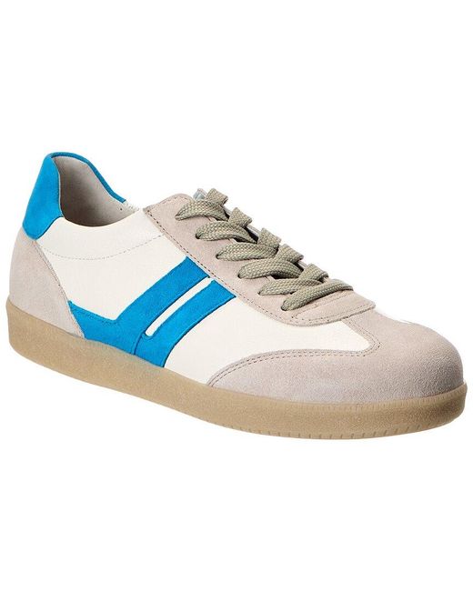 Gabor Blue Leather & Suede Sneaker