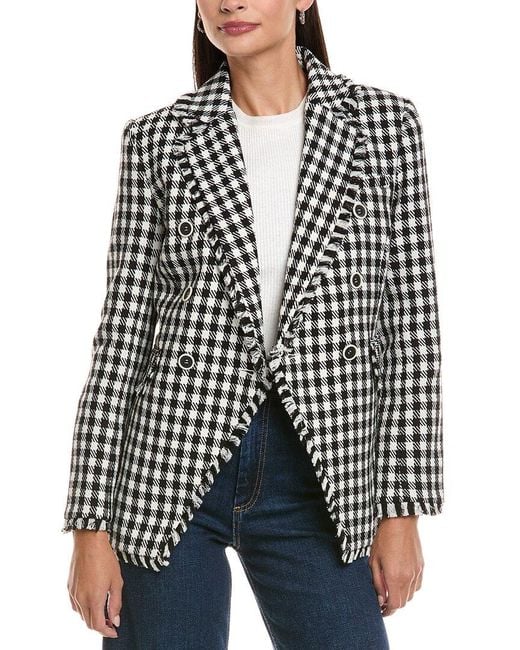 tyler boe Black Tommy Check Cutaway Jacket