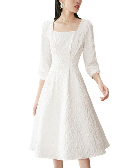 ONEBUYE White Dress