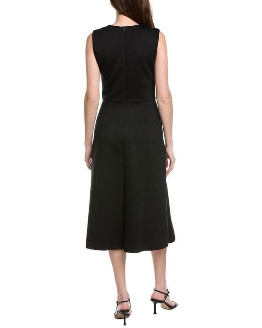 Max Mara Black Zigote Midi Dress