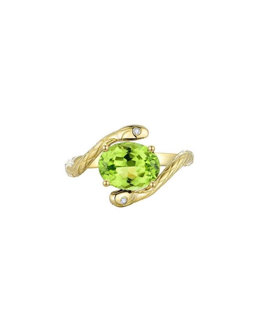 Kai Fine Jewelry Green 14K 2.12 Ct. Tw. Diamond & Peridot Cocktail Ring