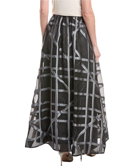 Lafayette 148 New York Brown A-Line Maxi Skirt