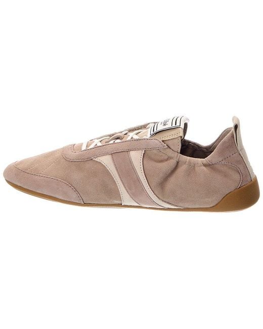 Chloé Pink Kick Suede Sneaker