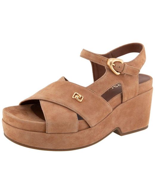 Aerosoles Brown Cora Suede Heeled Sandal