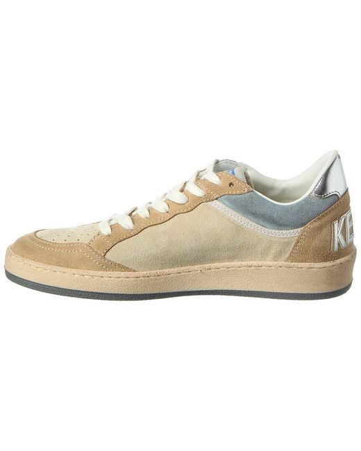 Golden Goose Deluxe Brand Metallic Ballstar Suede Sneaker