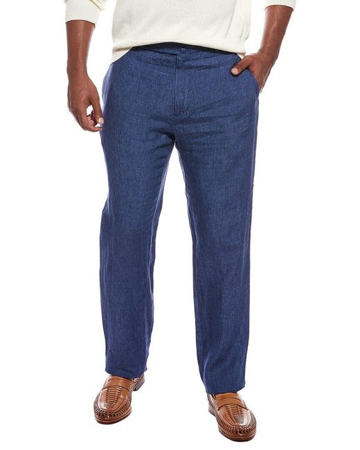 J.McLaughlin Blue Oxford Linen Pant for men