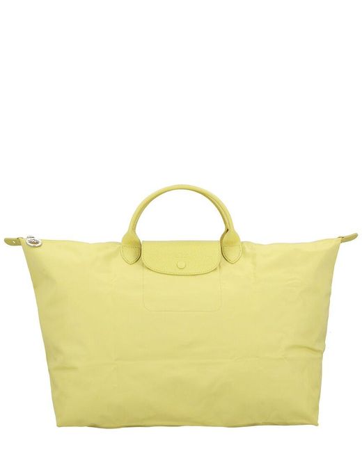 Longchamp Yellow Le Pliage One Large Travel Bag