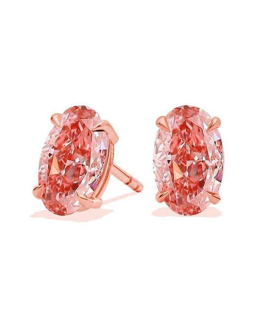 Amairah Red 14K Rose 1.00 Ct. Tw. Lab-Grown Diamond Stud Earrings