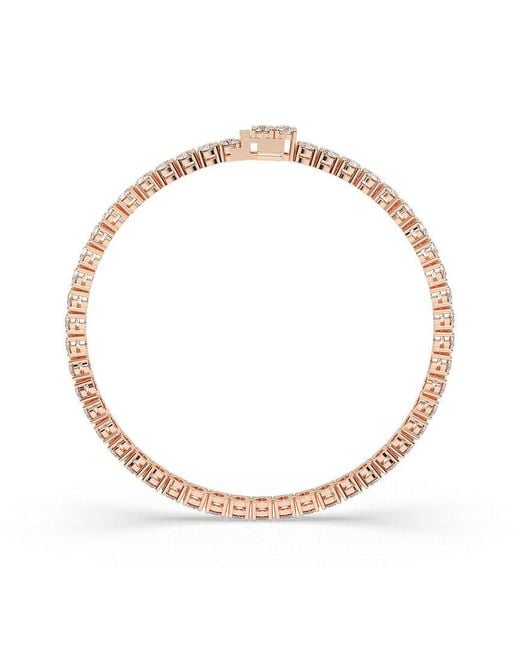 Lab Grown Diamonds White 14K Rose 7.00 Ct. Tw. Lab-Grown Diamond Bracelet