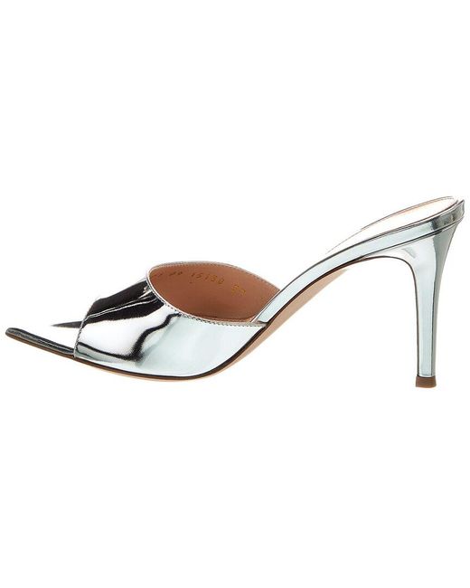 Gianvito Rossi White Elle 85 Leather Sandal