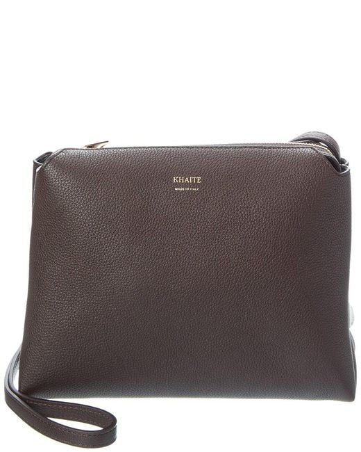 Khaite Brown Lina Medium Leather Crossbody