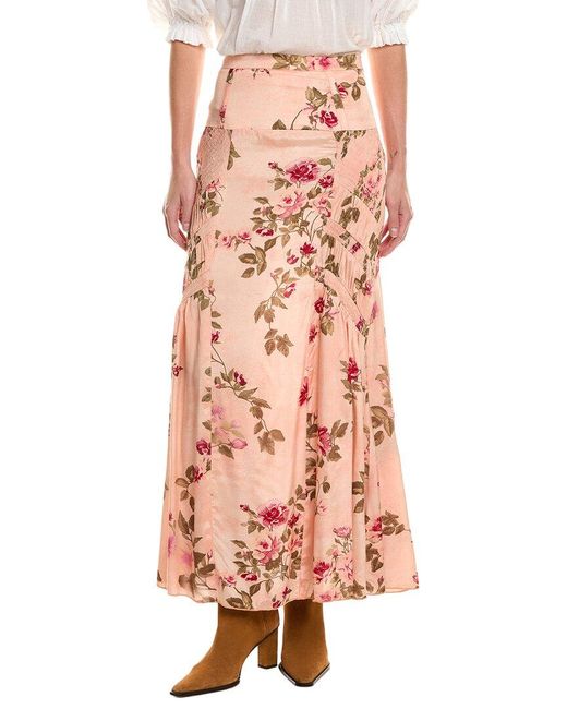 Free People Pink Rowan Maxi Skirt