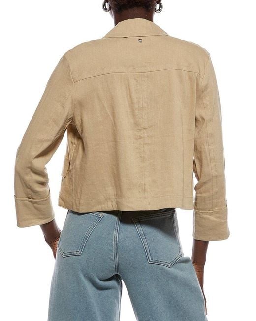 Marc Cain Blue Linen-Blend Jacket