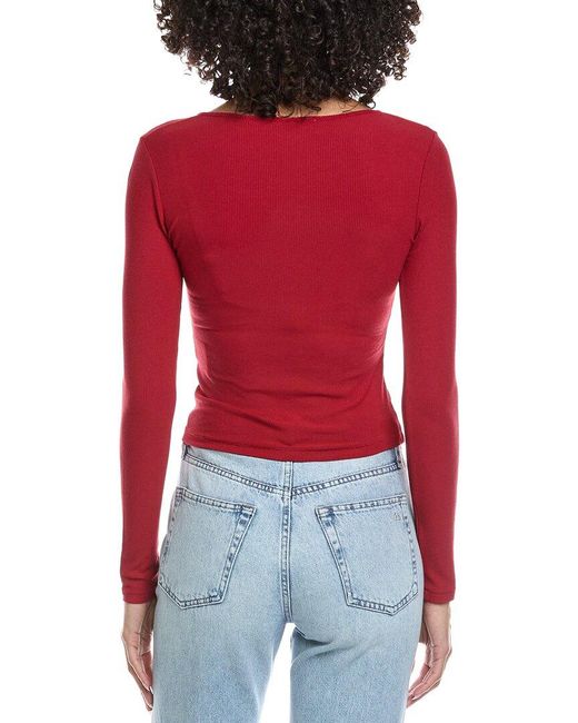 Seraphin Red Knit Top