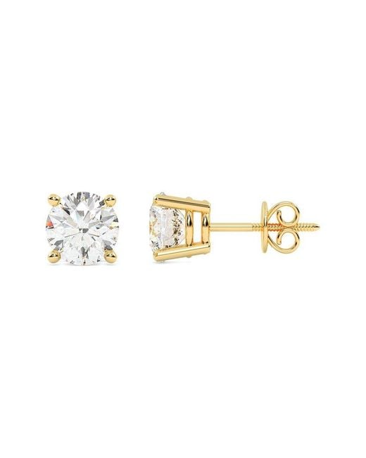 Lab Grown Diamonds Metallic 14K 2.00 Ct. Tw. Lab-Grown Diamond Earrings