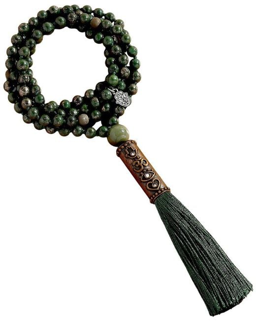 Karma and Luck Black Jadeite/ Pyrite Beaded Necklace
