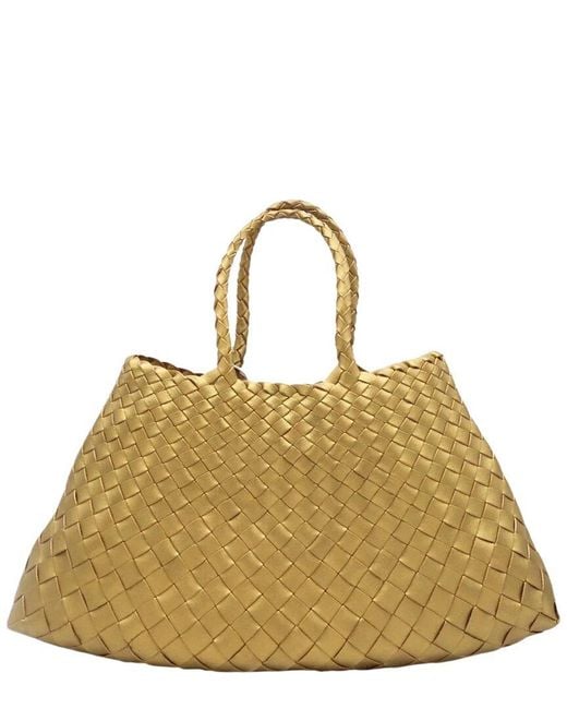 Dragon Diffusion Metallic Santa Croce Small Leather Tote