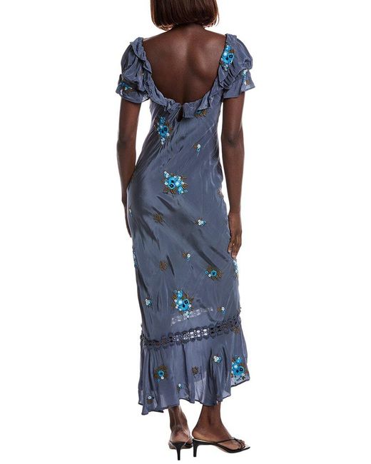 Free People Blue Bali Santa Cruz Dress