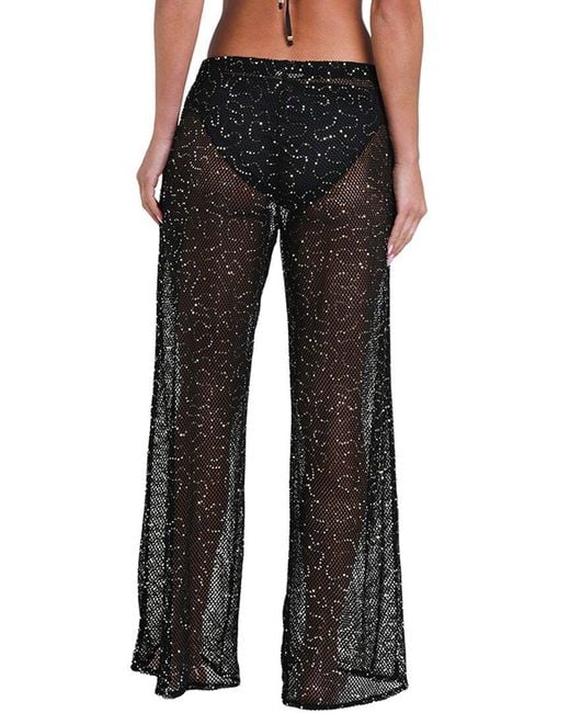 Sunshine 79 Black Shine Crochet Pant