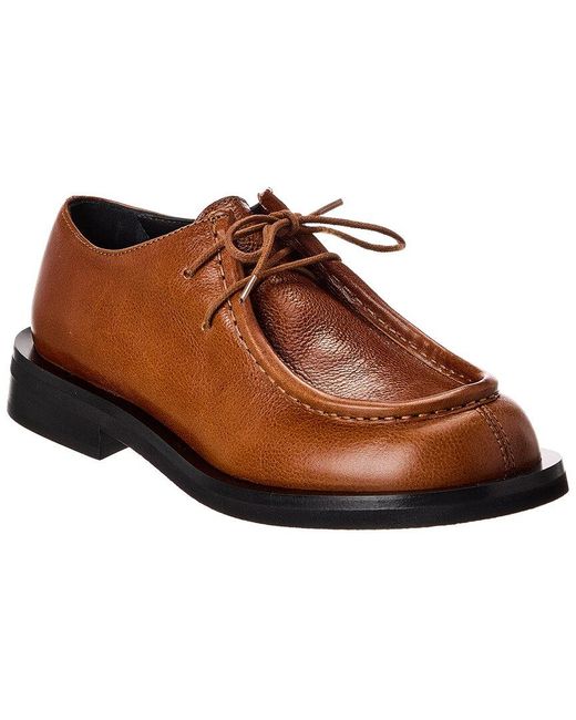 Sportmax Brown Taiga Leather Loafer