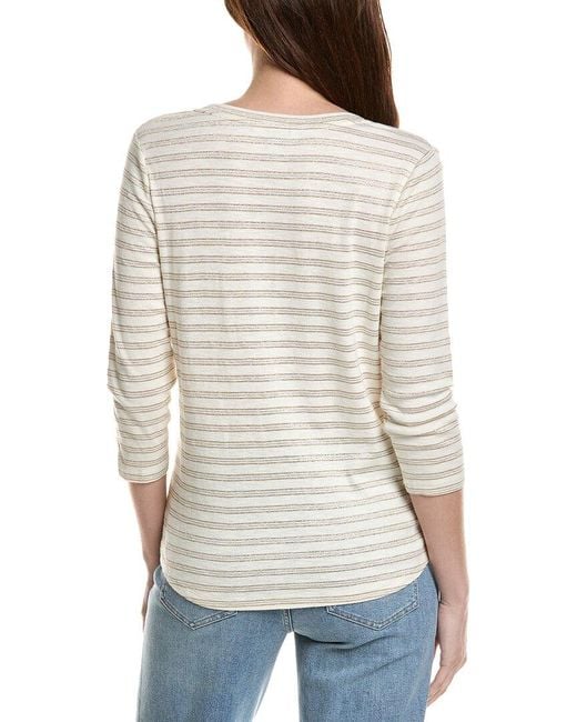 Tommy Bahama White Ashby Isles Metallic Stripe T-Shirt